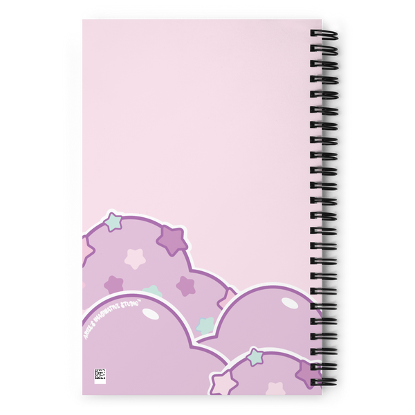 Kawaii Vampy Clouds Spiral Notebook