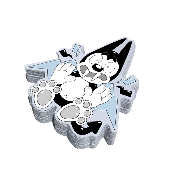 Vampy the Dog Shocked! Sticker