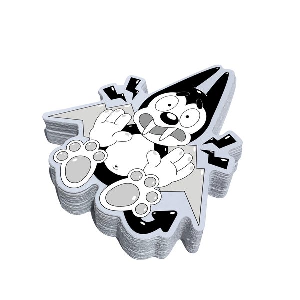 Vampy the Dog Shocked! Sticker