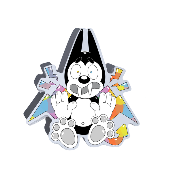 Vampy the Dog Shocked! Sticker