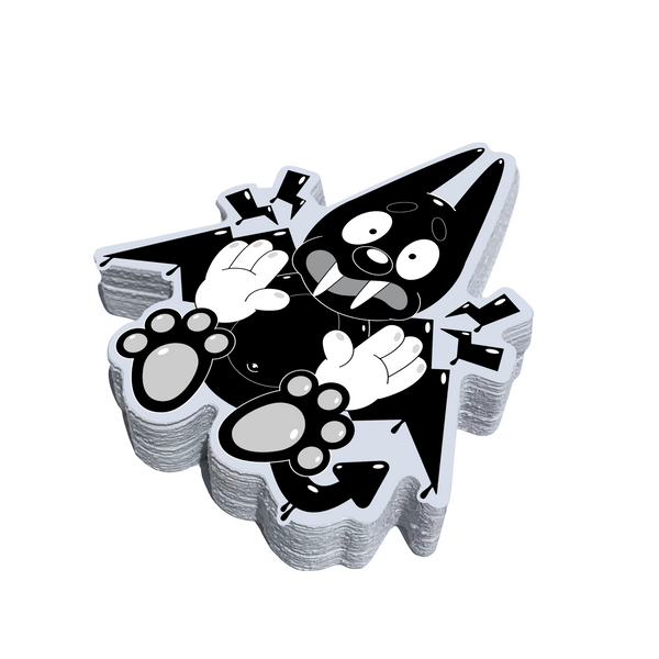 Vampy the Dog Shocked! Sticker