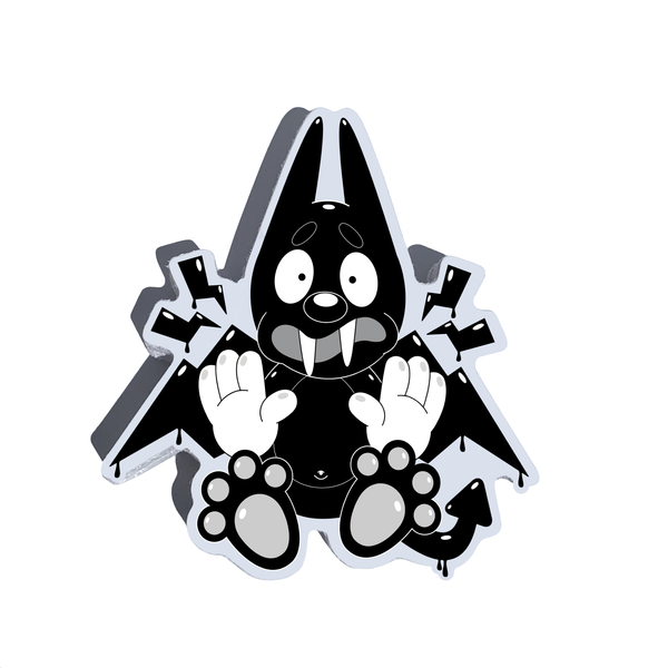 Vampy the Dog Shocked! Sticker