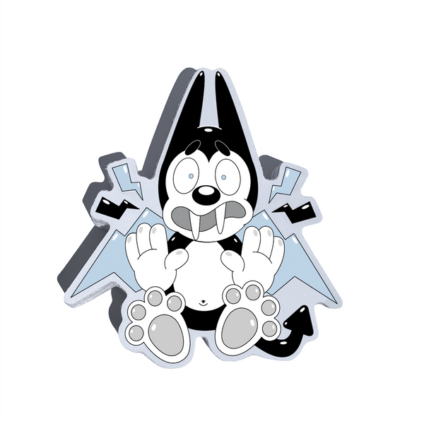 Vampy the Dog Shocked! Sticker