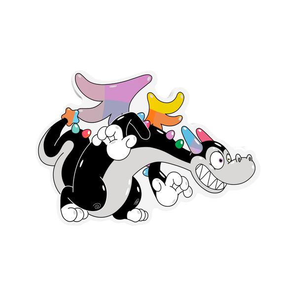 Buster the Dragon Sneaks Sticker