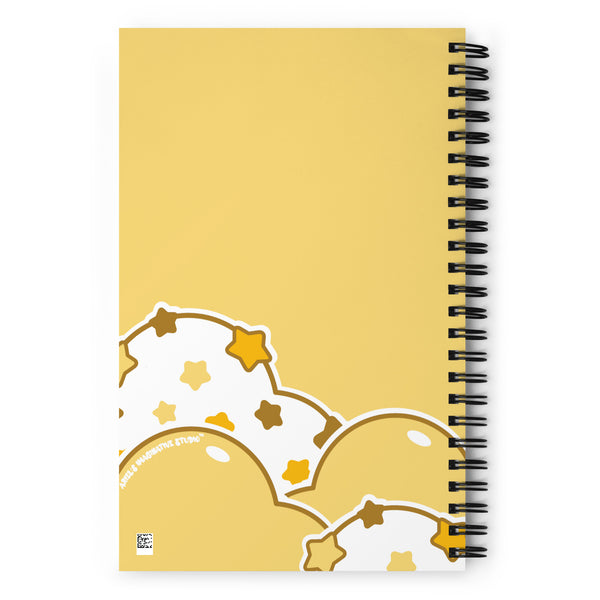 Kawaii Vampy Clouds Spiral Notebook - Gold (Color! Collection)