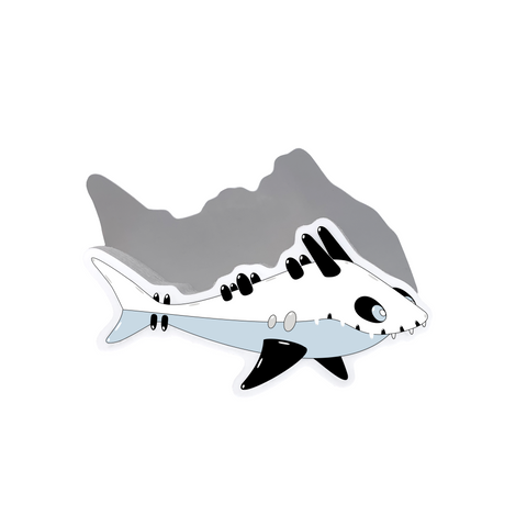 Bone Jaws the Shark Sticker (Ariel's Collection)