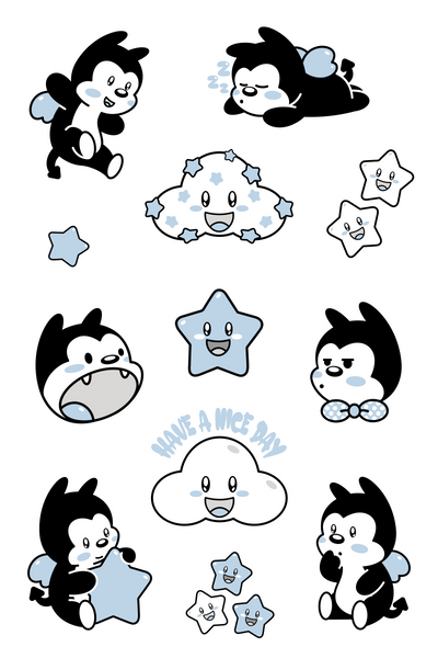 Kawaii Vampy Sticker Sheet (Ariel's Collection)
